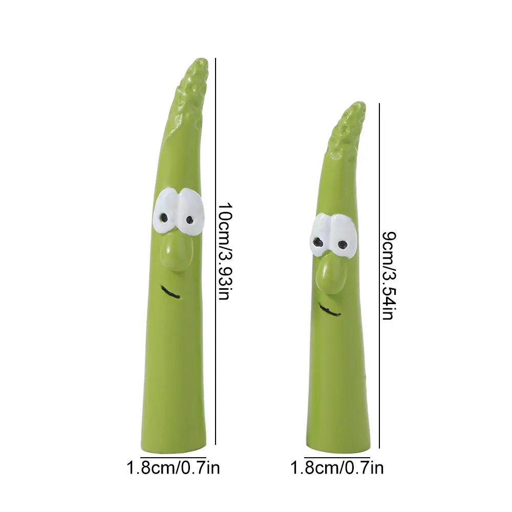 2Pcs Creative Bamboo Shoot Plant Crafts Handmade Cute Expression Bamboo Shoot Garden Stakes Funny Green