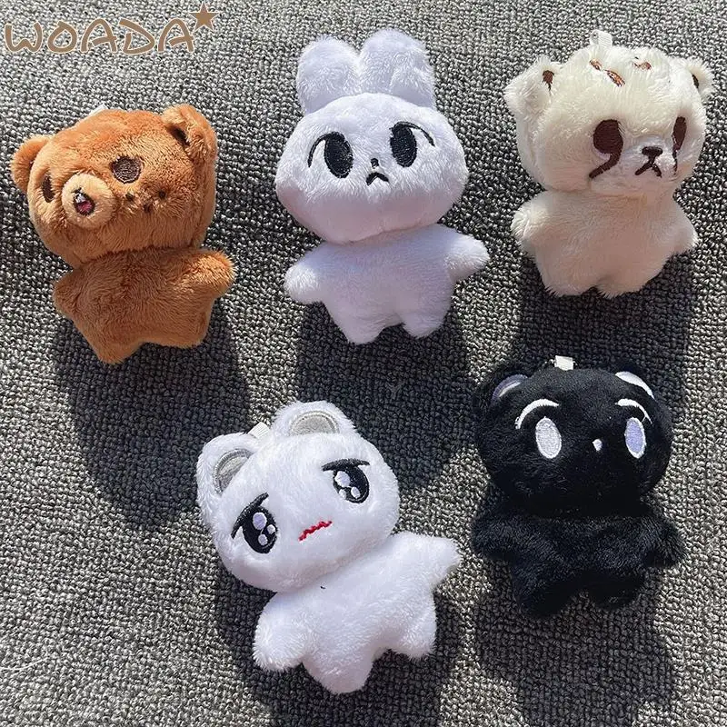 1PC Q Styles Mini Gomdo Lee Taeyong Keychains Key Rings Bag Pendants Kpop Cartoon Cheetah Lee Doyoung Mark Same Plush Keyrings