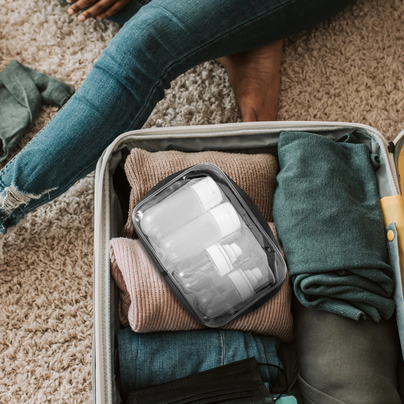 Bouteilles de taille Pe pour shampoing, Lotion, conteneurs rechargeables à presser, bouteille à presser pour Lotion, distributeur de liquide de toilette, 4 pièces