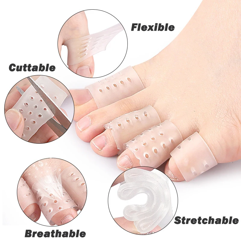 Pexmen 2Pcs Toe Protector Open Toe Sleeve Gel Toe Cap  Covers Relief Toe Pain from Ingrown Toenails Corns Blisters and Calluses