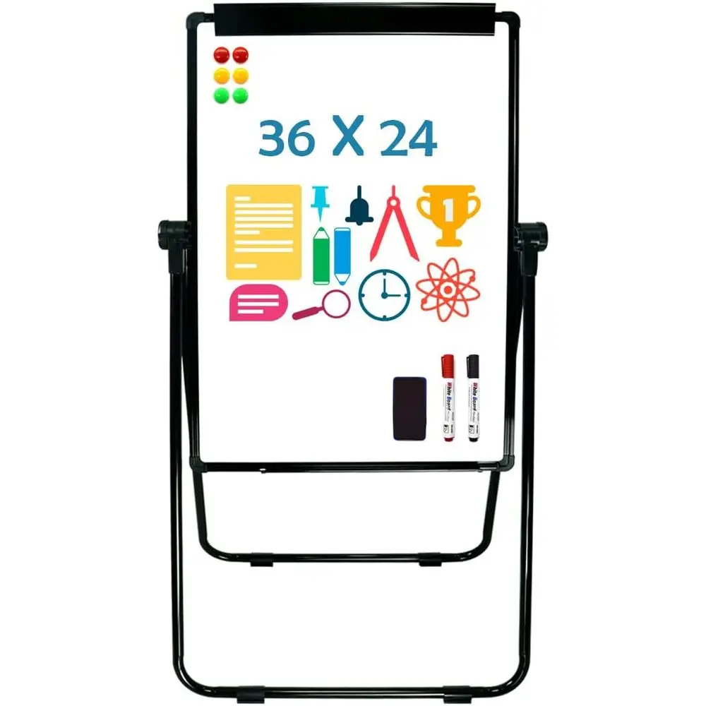 

Portable Dry Erase Board with Adjustable Stand, 36x24 inches, Ideal for Classroom, Preschool, Homeschool, Restaurant, and Presen