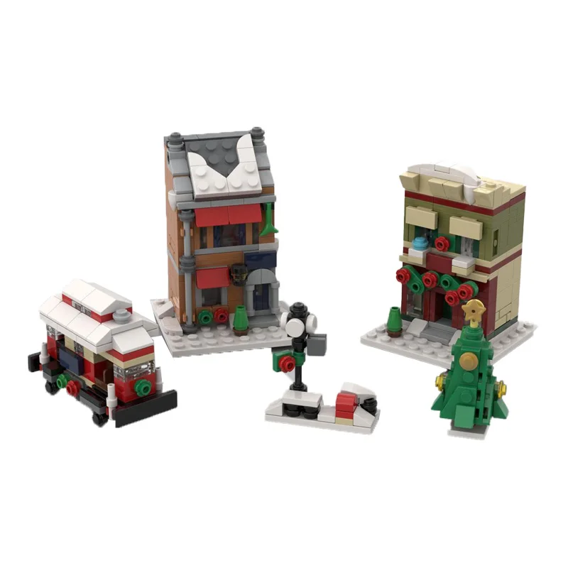 473 pçs festival rua vista tecnologia modular moc blocos de construção crianças adulto brinquedo natal presente educação arquitetura conjunto