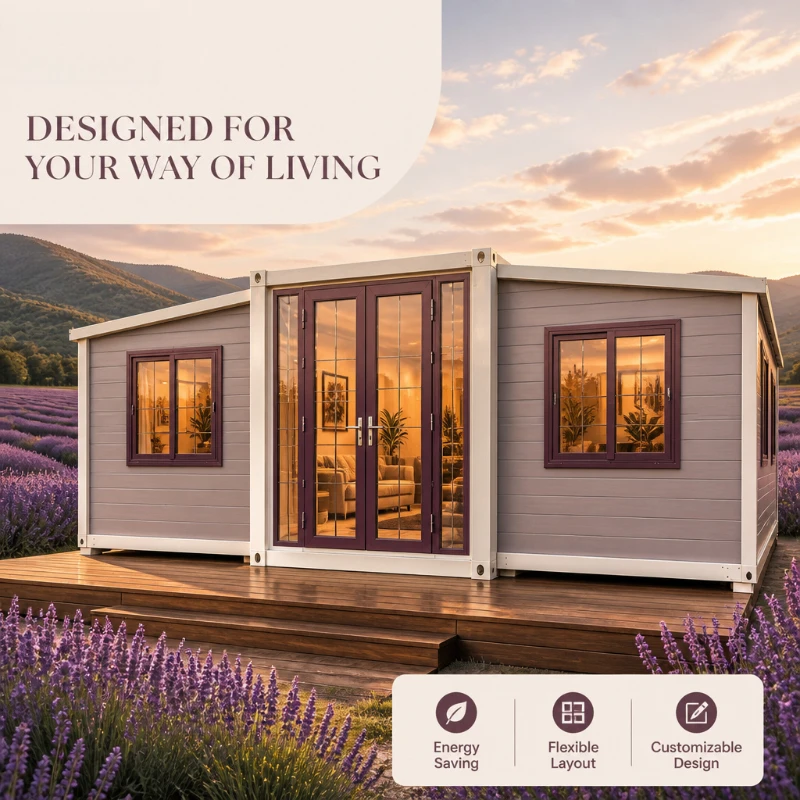 Ready 3 Hours 20Ft 30Ft 40Ft Expandable Prefab Steel Structure Container House 3 4 5 Bedroom Mobile/Movable Office Building