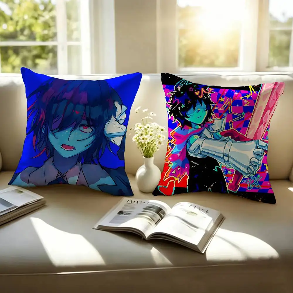 Hot Game Deltarune K-Kris Square Double-Sided printed Pillow Case Bedroom Bedside Pillow Sofa Cushion Cover