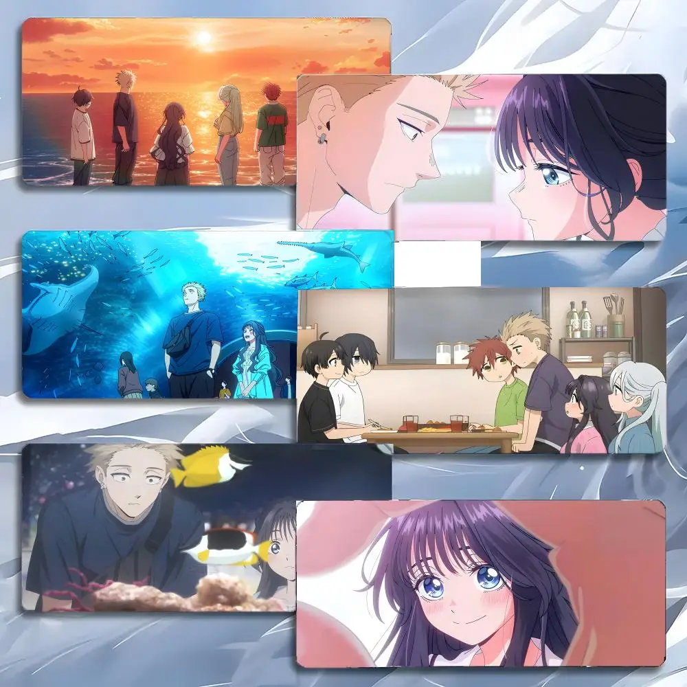 

Аниме-коврик для мыши «Нежный цветок расцветает с достоинством», большой игровой коврик с утолщенной кромкой для ПК, настольный коврик для стола