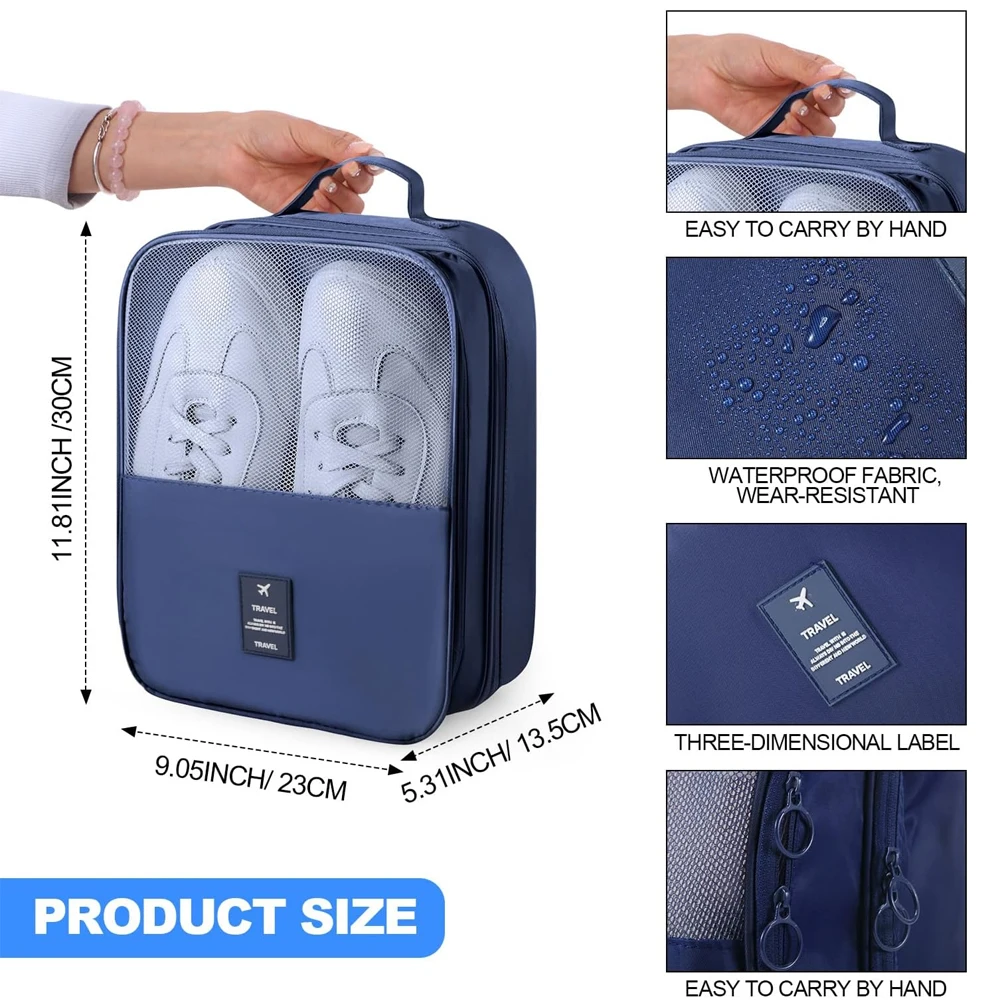 1PCS Shoe Bags for Travel Holds 3 Pair of Shoes Travel Shoe Bag for Packing Portable Shoe Cubes for Travel and Daily Use