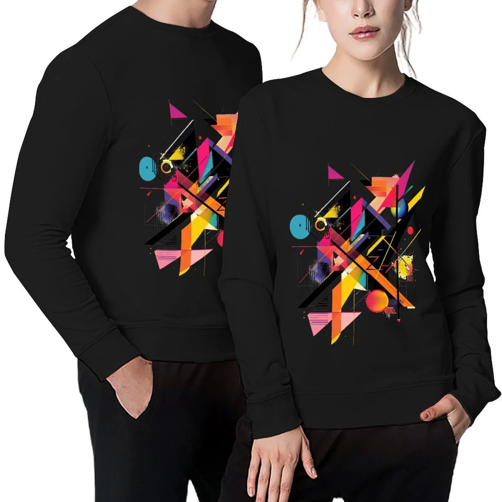 

Geometric Abstract Chaos Pullover autumn graphic t shirts men fashion men men's coat hooded sweatshirt for men