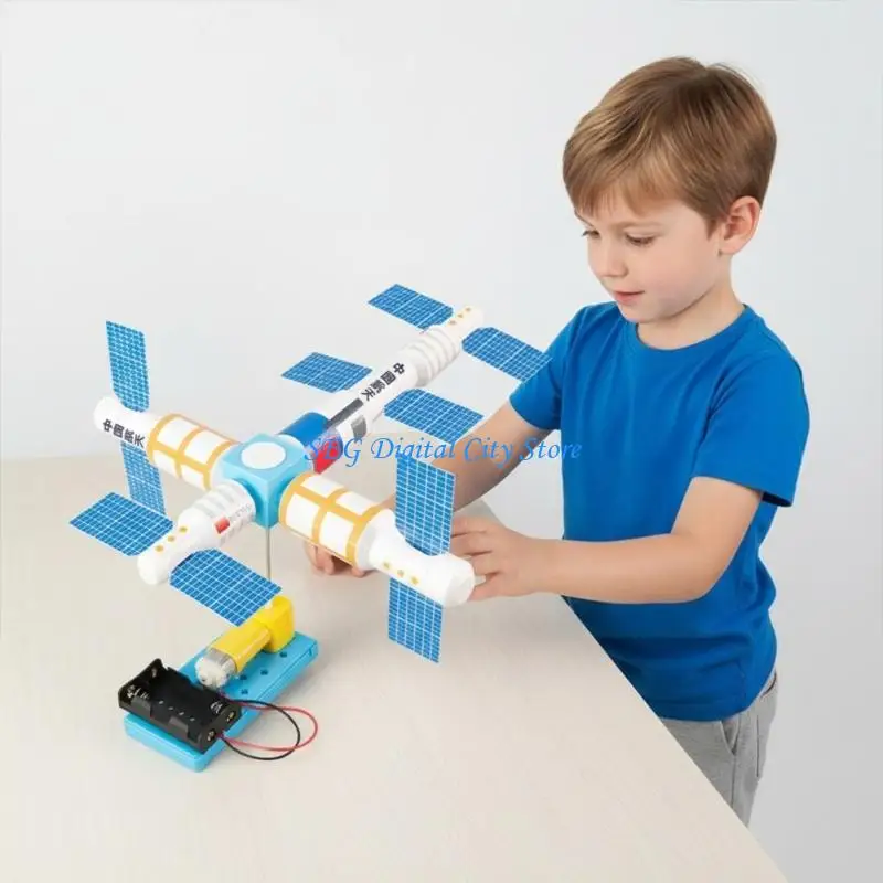 U75B Assembly Space Station Model Plastic Satellite Model Building Set Children Educational Toy For Science Experiment