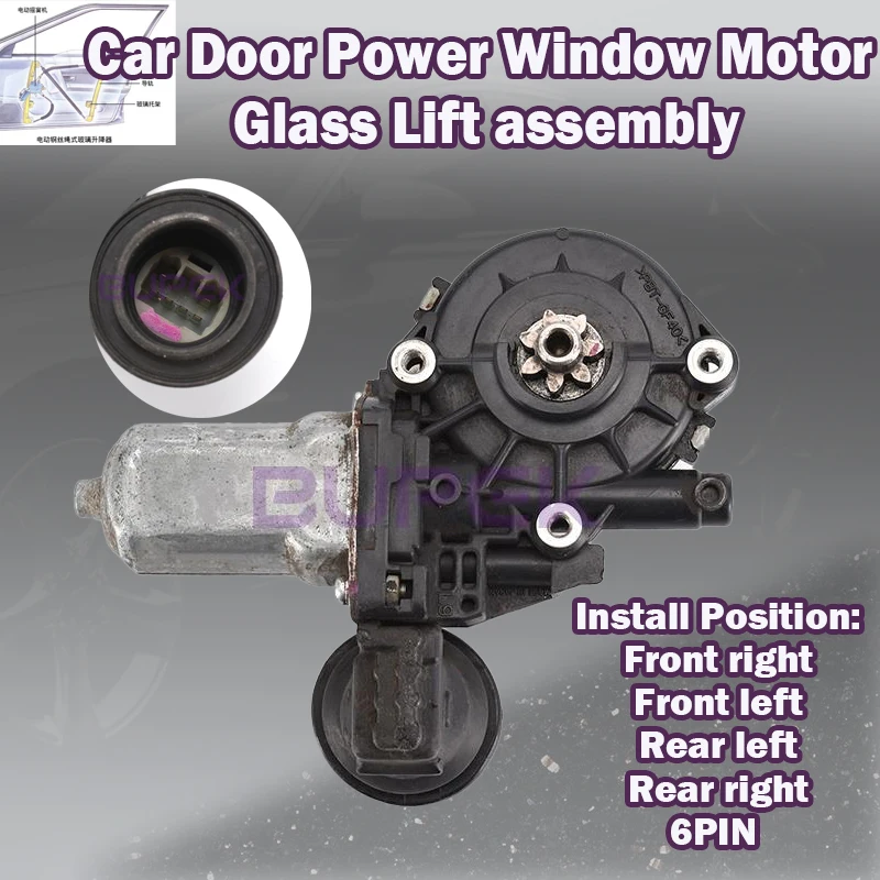 

Car Door Power Window Motor Glass Lift assembly For Lexus RX400h/RX350/RX330 elevates universal electric glasses 12V tool 6 PIN