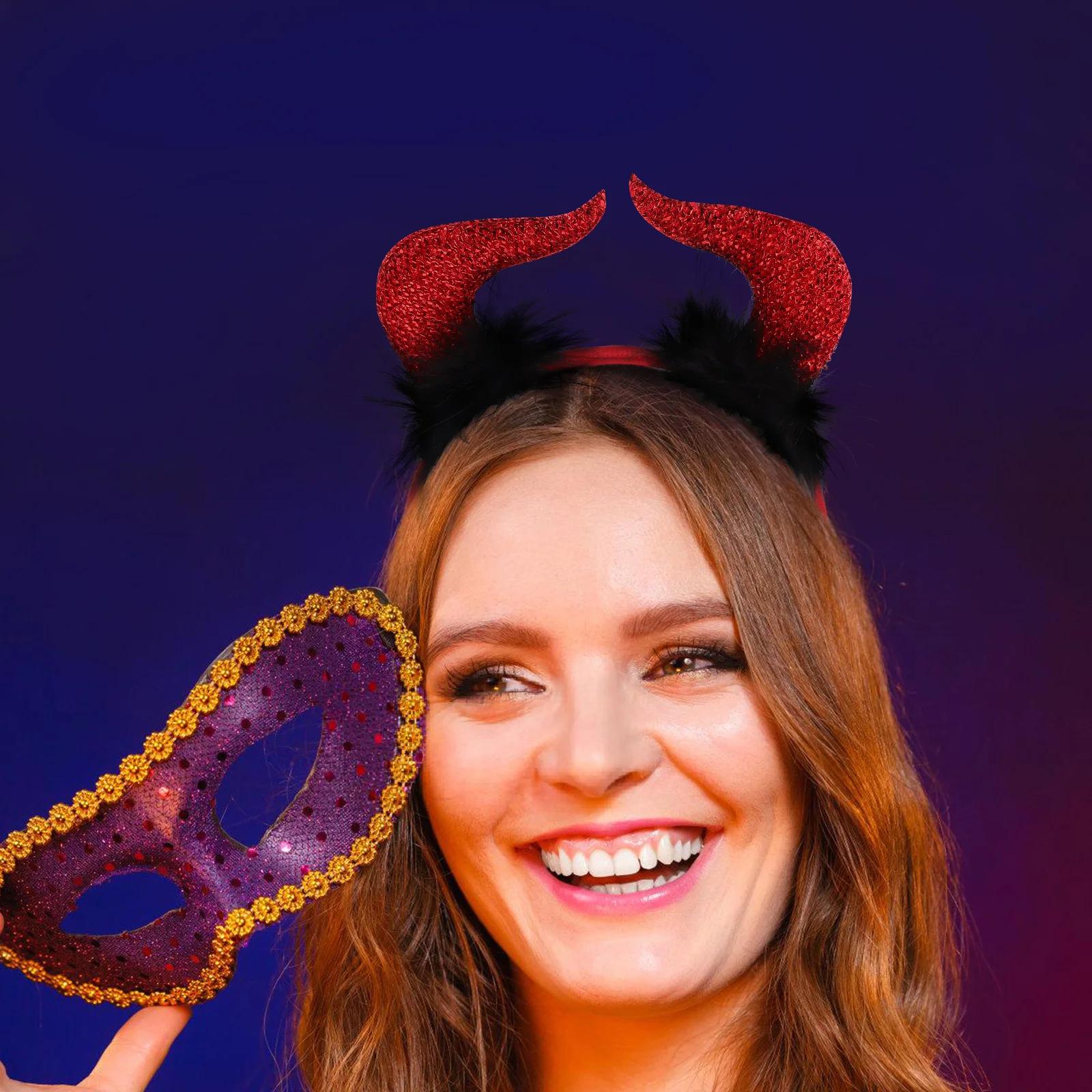 

Horn Headwear Horns Headpiece Carnival Headband Cosplay Accessory Charming Halloween