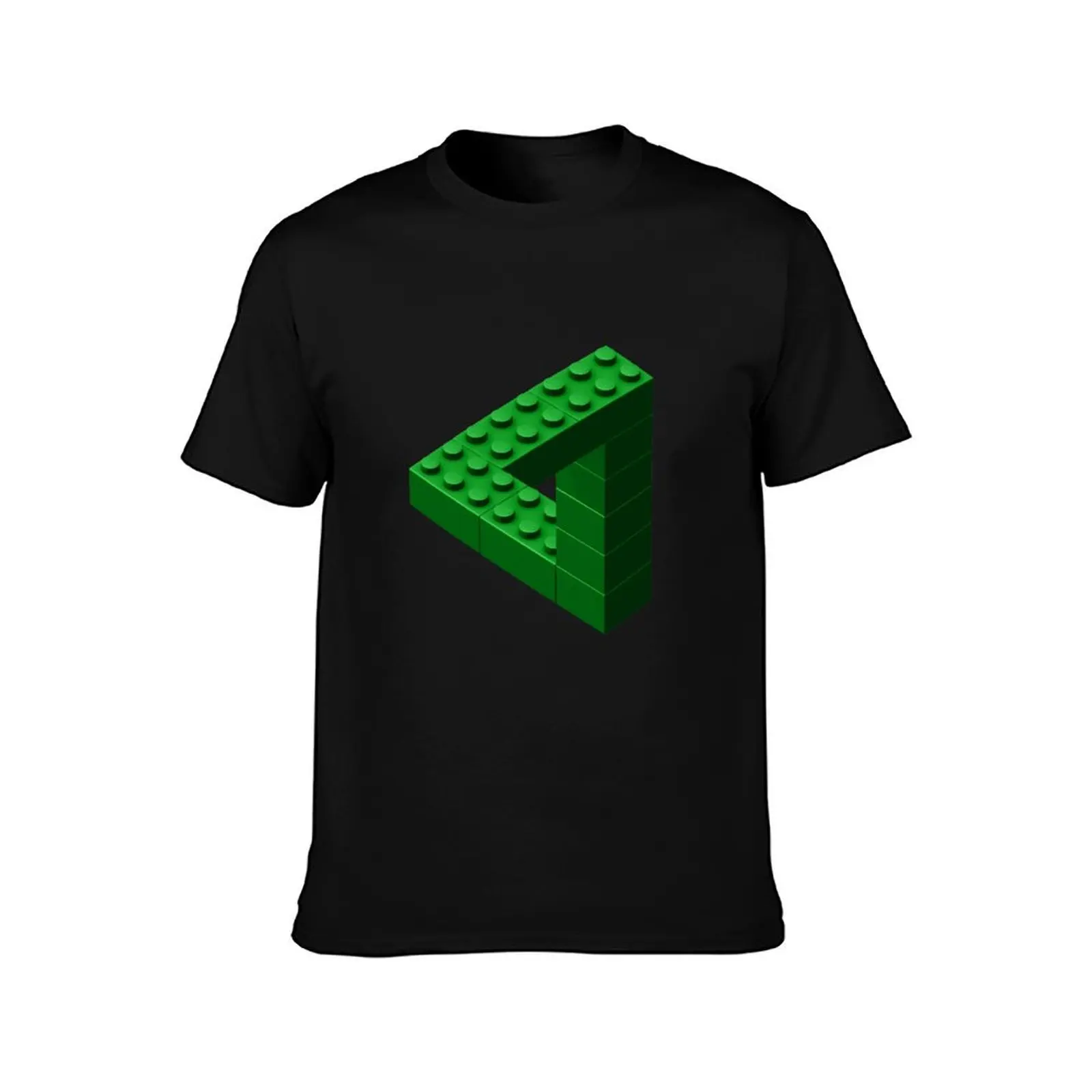 Escher Toy Bricks - Green T-Shirt Casual All Match Short Sleeve T-Shirt