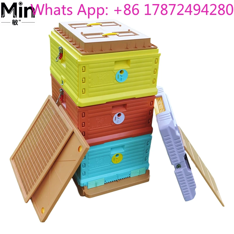 10-Frame Solid Plastic Beehive with Top Feeder