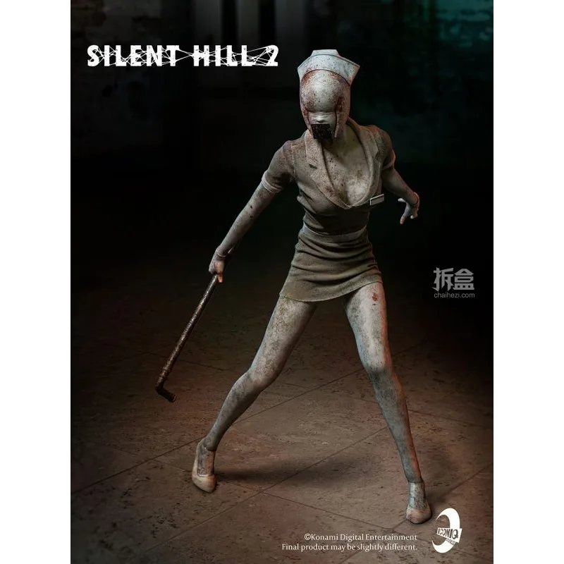 ICONIQ STUDIO ตุ๊กตาโมเดล Silent Hill 2 บับเบิ้ลเฮด นางพยาบาล หัวสามเหลี่ยม ขนาด 1/6 ตุ๊กตาโมเดลสำหรับฮาโลวีน ตุ๊กตาโมเดลผู้หญิง