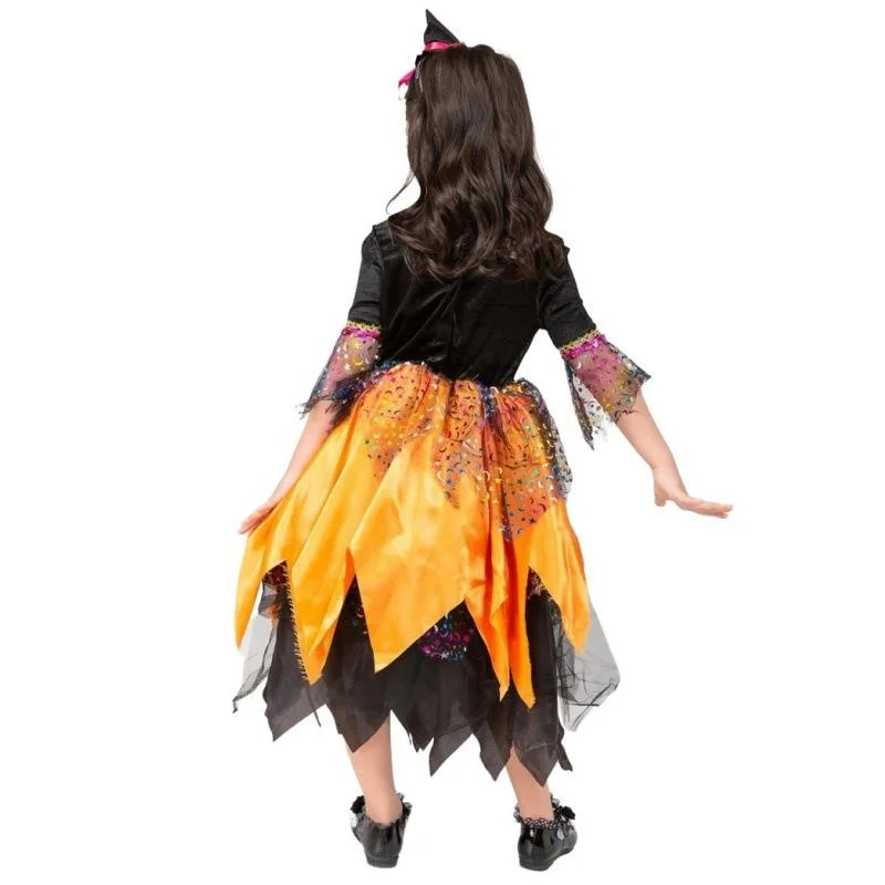 طقم زي تنكري للسيدات بتصميم مجوف لشخصية الساحرة لعيد الهالوين، ملابس أطفال لعيد الهالوين بتصميم مجوف، طقم ملابس للعب الأدوار #3