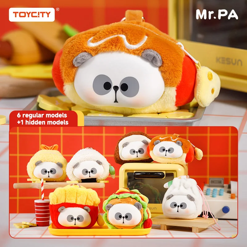 

Toycity MR.PA“what To Eat Today”series Plush Doll Blind Box Animal Panda Cute Backpack Pendant Decoration Mystery Box Random T