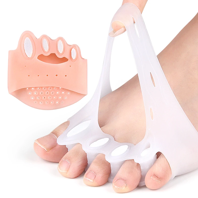 Adjustable Five-Hole Toe Divider with Soft Shock-Absorbing Arch Gentle Pressure Massage Foot Clamp Separator Comfort And Support