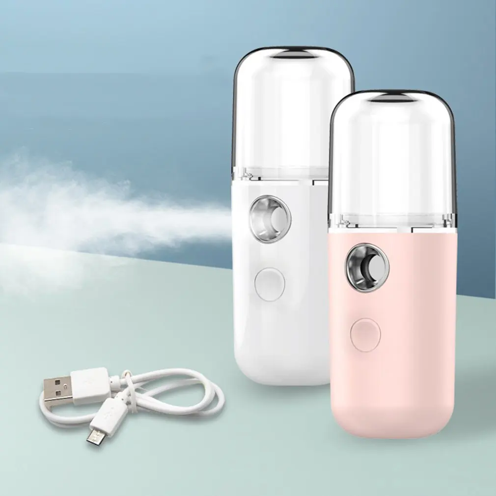 Nano Spray Water Replenisher Hydration Instrument Mini Portable Rechargeable Facial Steamer Beauty Moisturizing Humidifier