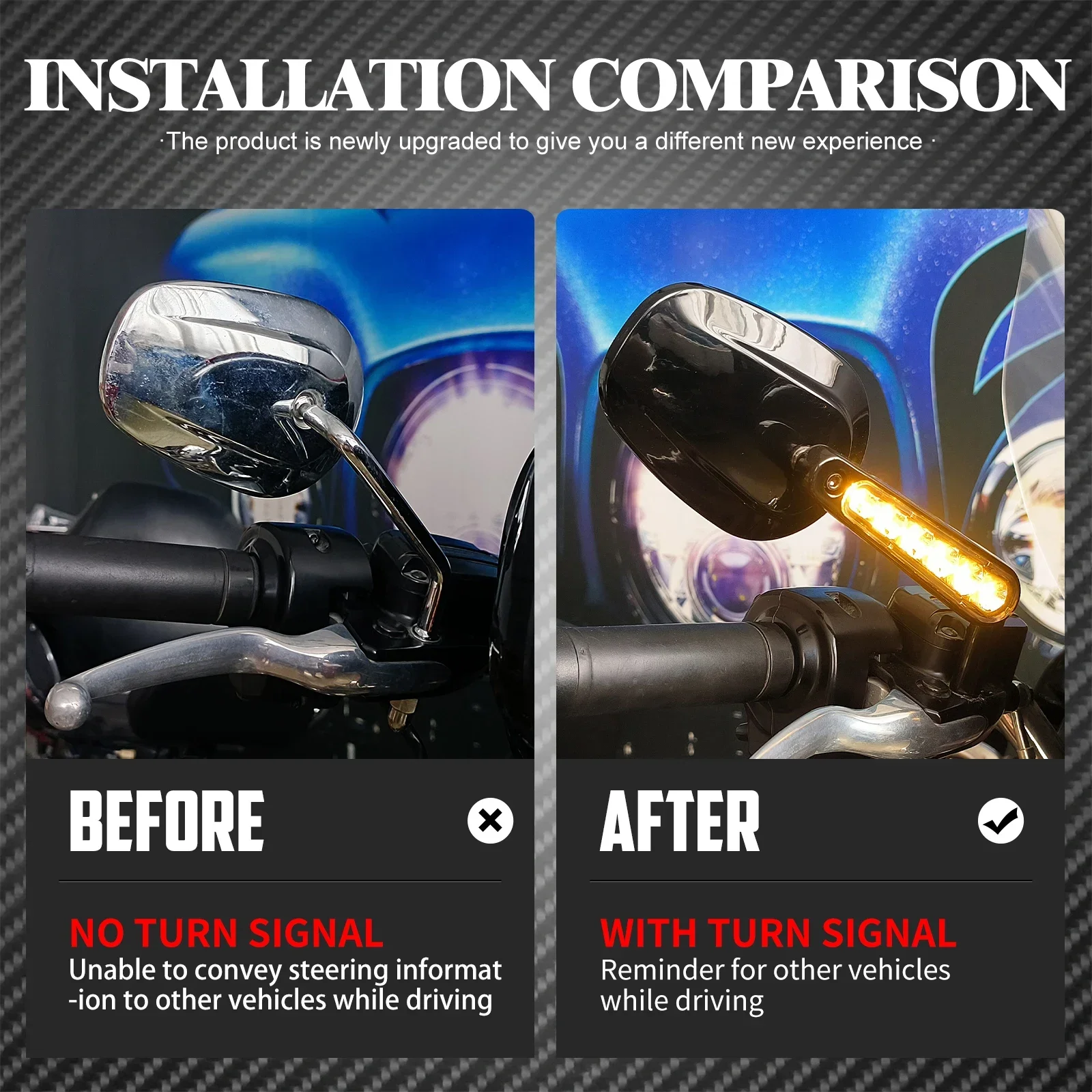 

Мотоциклетные зеркала заднего вида и фонари заднего вида, Передние Сигналы поворота, черный/хром, для Harley Touring Road King Classic светодиодный VRSCF Sportster XL