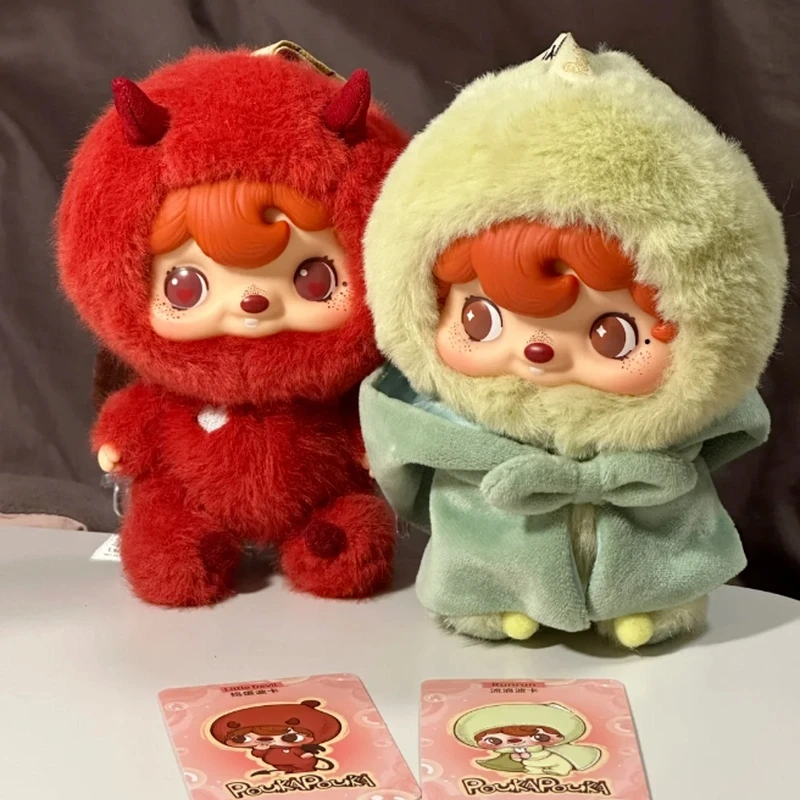 حقيقية Pouka Pouka سلسلة دمية الفينيل صندوق أعمى Kawaii حقيبة المعلقات ديكور Pouka الشكل جمع صندوق غامض لعبة عصرية الهدايا