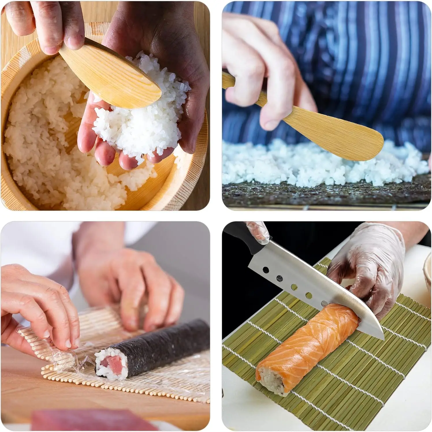 DIY Sushi Bazooka Maker Set Cylinder Japanese Sushi Roller Rice Meat Ball Vegetable Mold Making Machine Kitchen Gadgets Tools