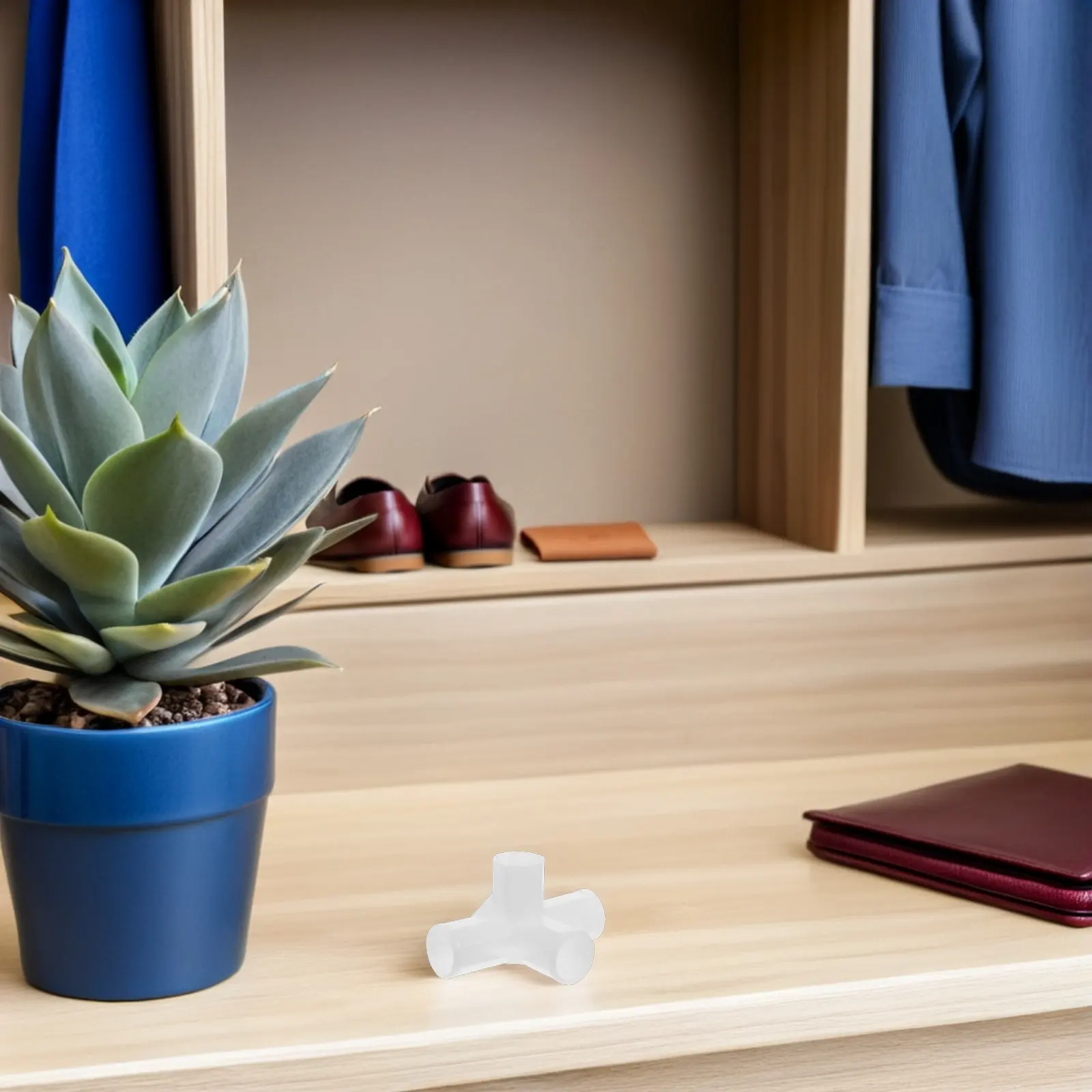 

20 шт. соединителей для шкафов, усиленные пластиковые, 16 мм, для штанг, 90-градусные крестовые соединители для обувных и платяных полок