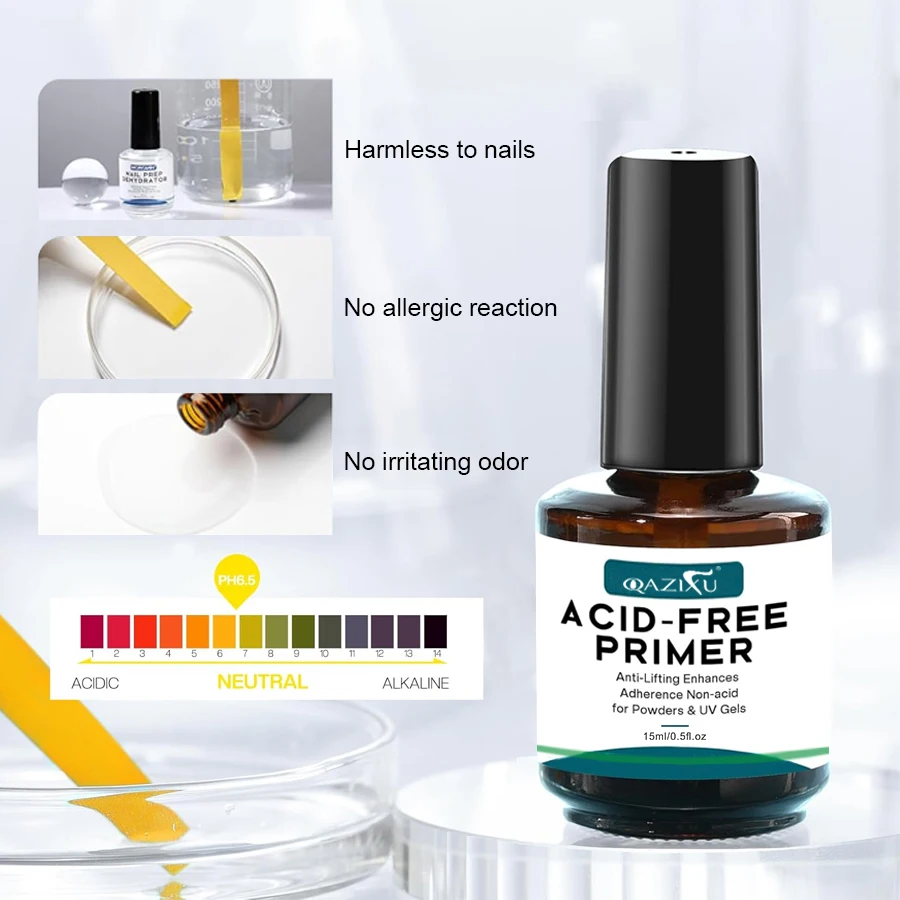 QAZIXU 1/2Pcs 15ml Nail Primer Nail Prep Dehydrator Base Primer Gel First Nails Gel for Manicure Tools Nail Art Design Tool