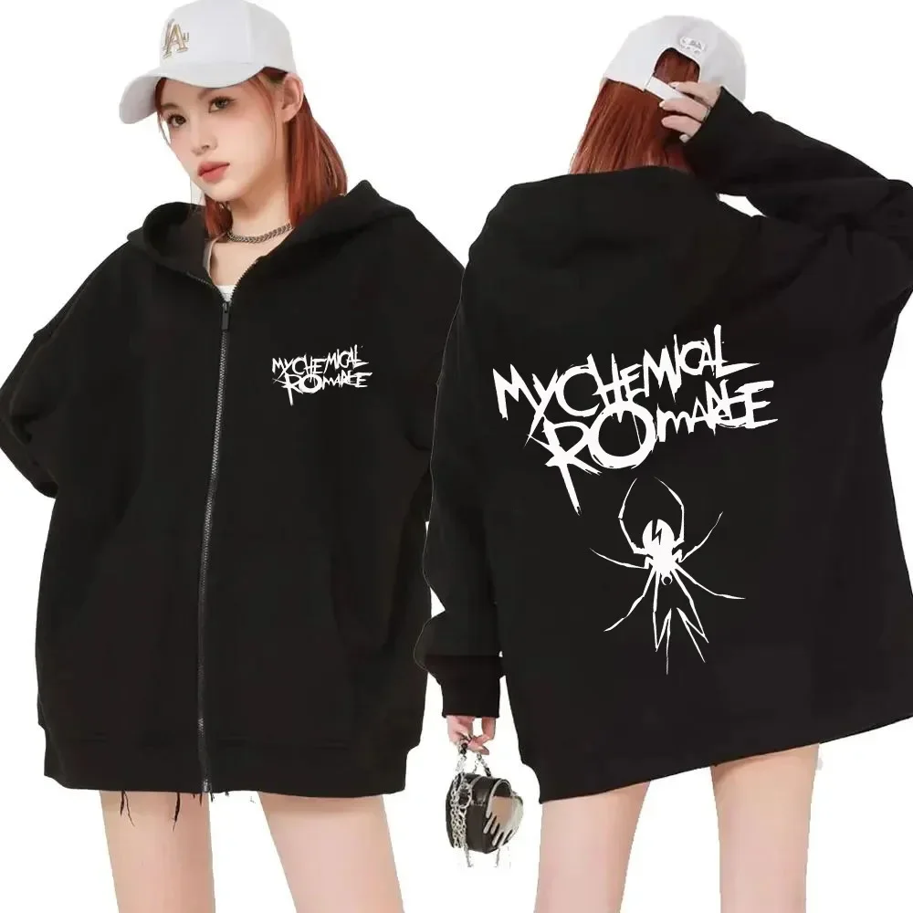 Rock Band My Chemical Romance Mcr Dead Zipper Hoodie Black Parade Punk Emo Zip Up Sweatshirt Men Fashion Vintage Hip Hop Hoodies