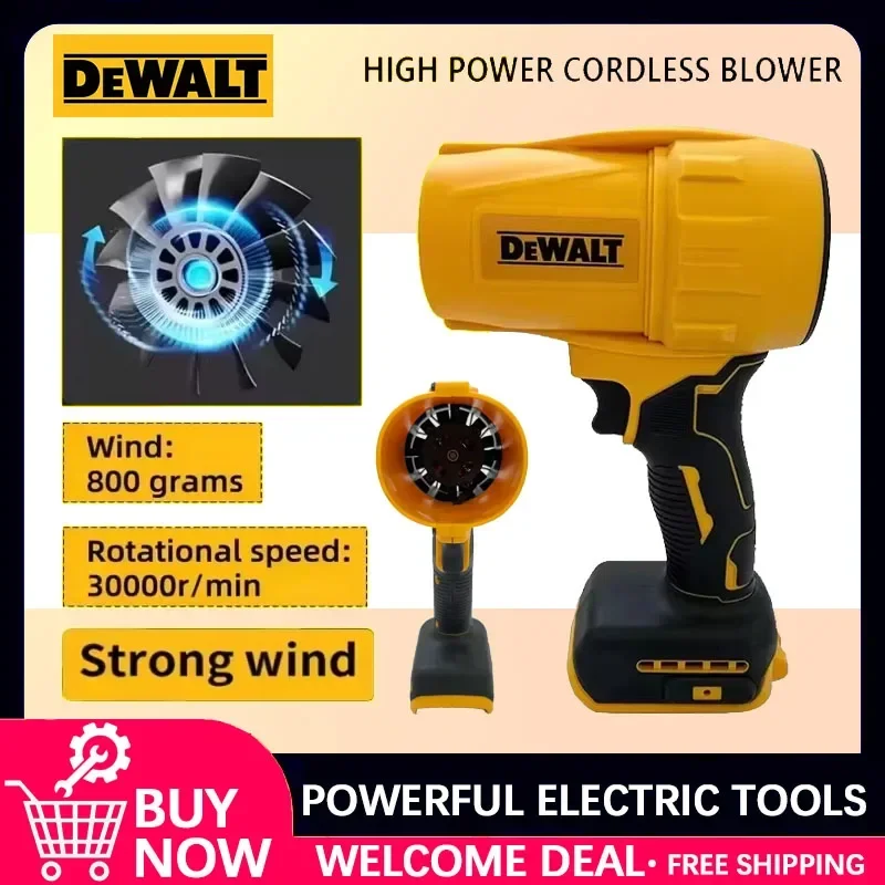 新しいデュウォルト-22000rpm-ブラシレスエアブロワー-コードレス-ターボファン-ハンドヘルド-強力ファン-ドライヤー-20v-充電式-ダストブロワー