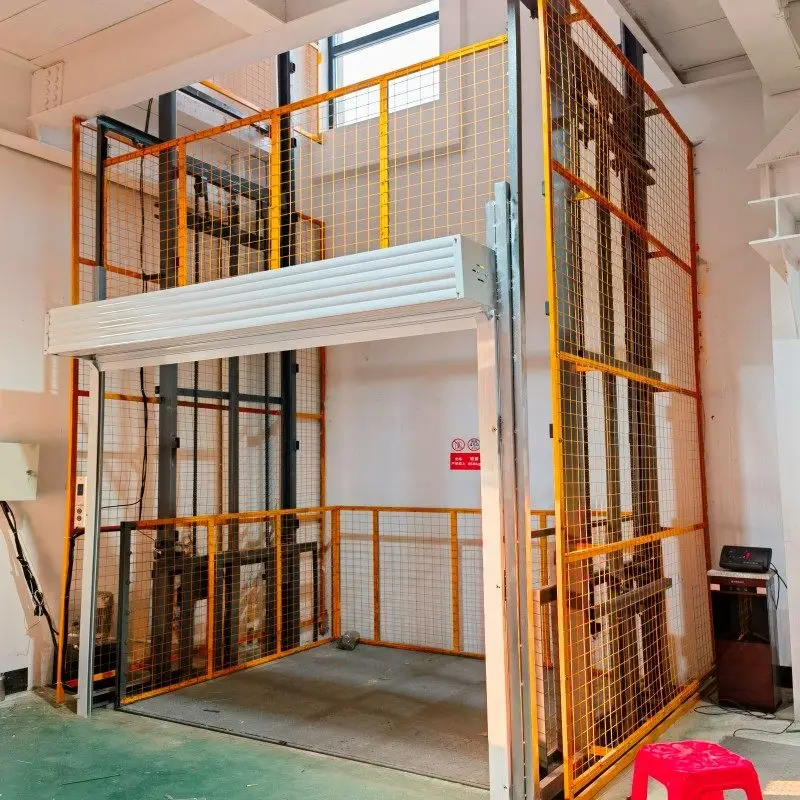 Customizable Freight Elevator Single Double Track Simple Lifting Freight Guide Rail Hydraulic Lifting Platform Lift Crane