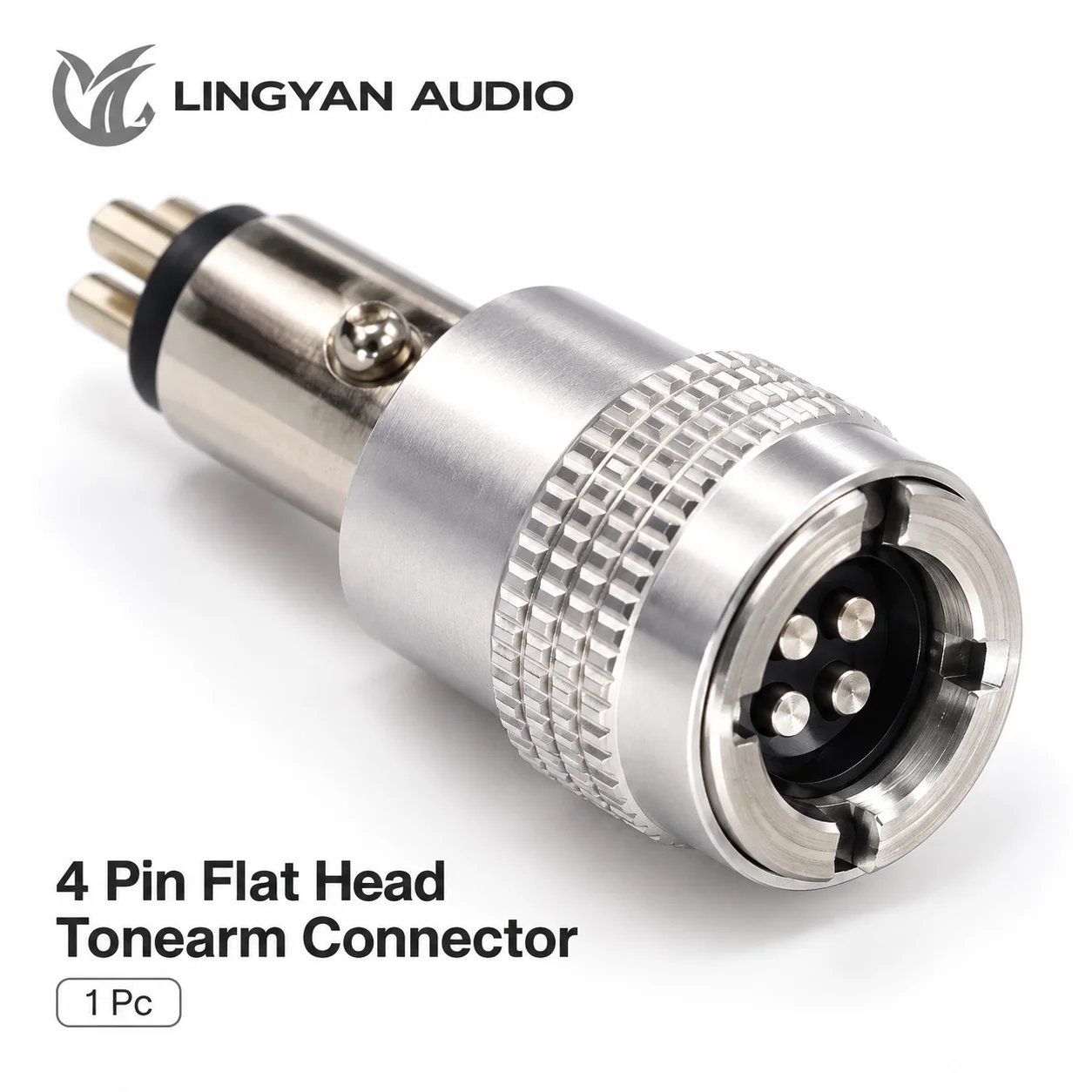 LINGYAN AUDIO 4-Pin Flat-End Tonearm Socket for Technics SL-1200 SME-Type Turntable Repair Connector 1PC
