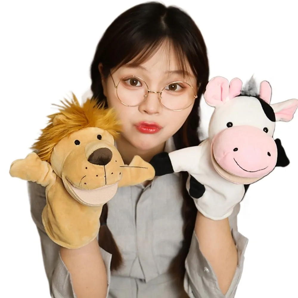 Mão fantoches de dedo dos desenhos animados brinquedo de pelúcia festa fornecimento família reunião brinquedo favorito