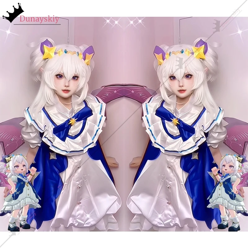 Disfraz de Cosplay del Juego Roco Kingdom Fantasy Elf Freya, Uniforme para Mujer, Juego de Roles, Traje KAWAII Lolita, Peluca, Disfraz Temático de Halloween