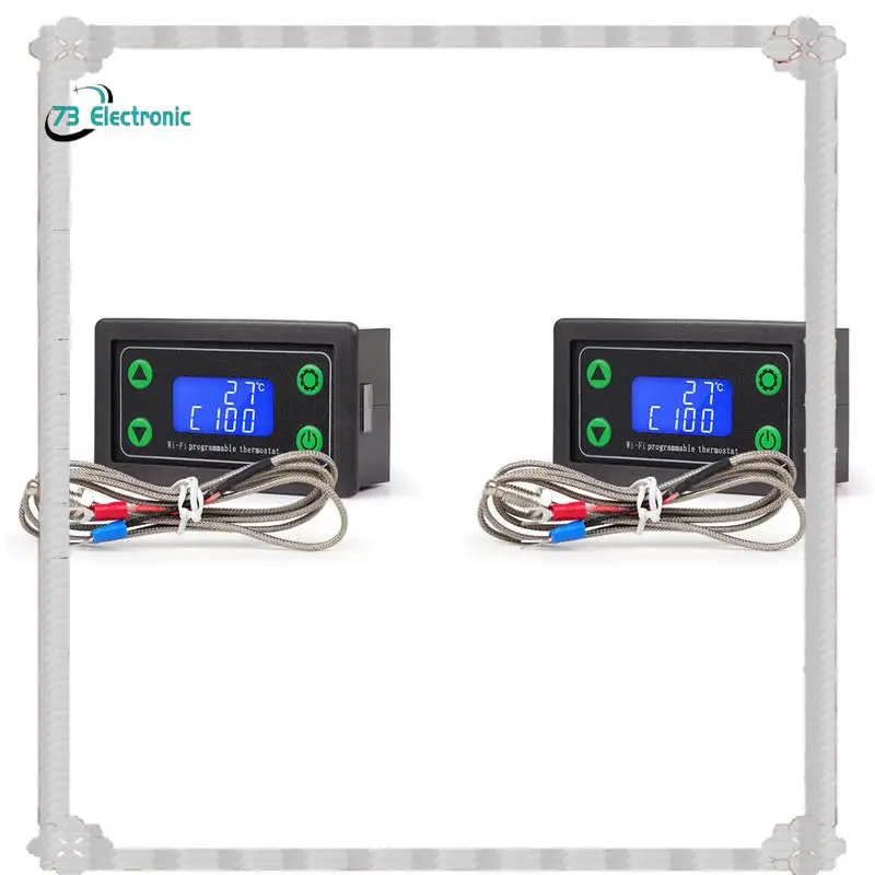 

24-часовая доставка 2X Tuya WIFI контроллер высокой температуры цифровой программируемый термостат термопара K-типа -99-999 градусов ZF