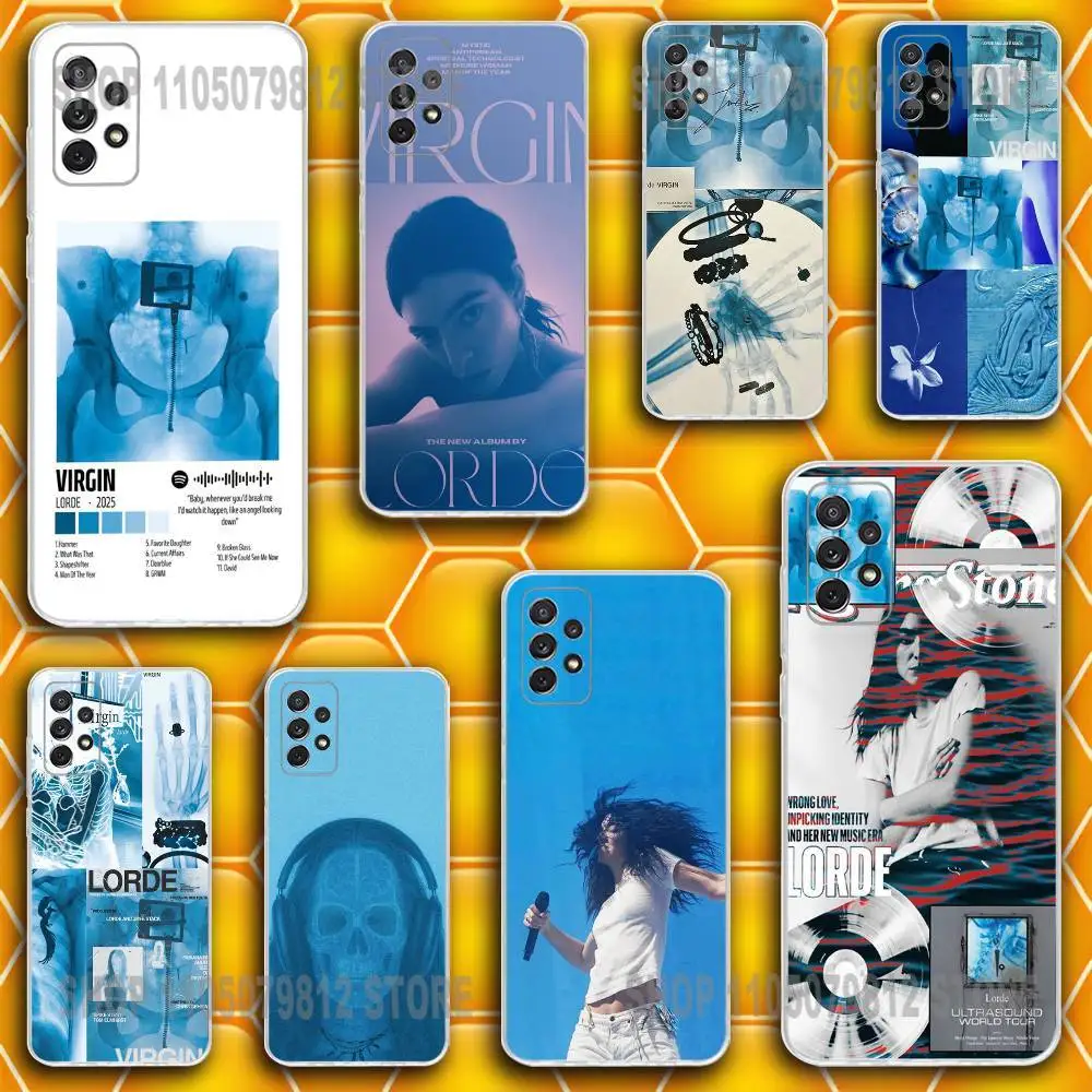 

Lorde Virgin Singer Phone Case Silicone For Samsung S30,23,21,22,20 FE lite,S10,9,PIus Note20ultra Soft Transparent