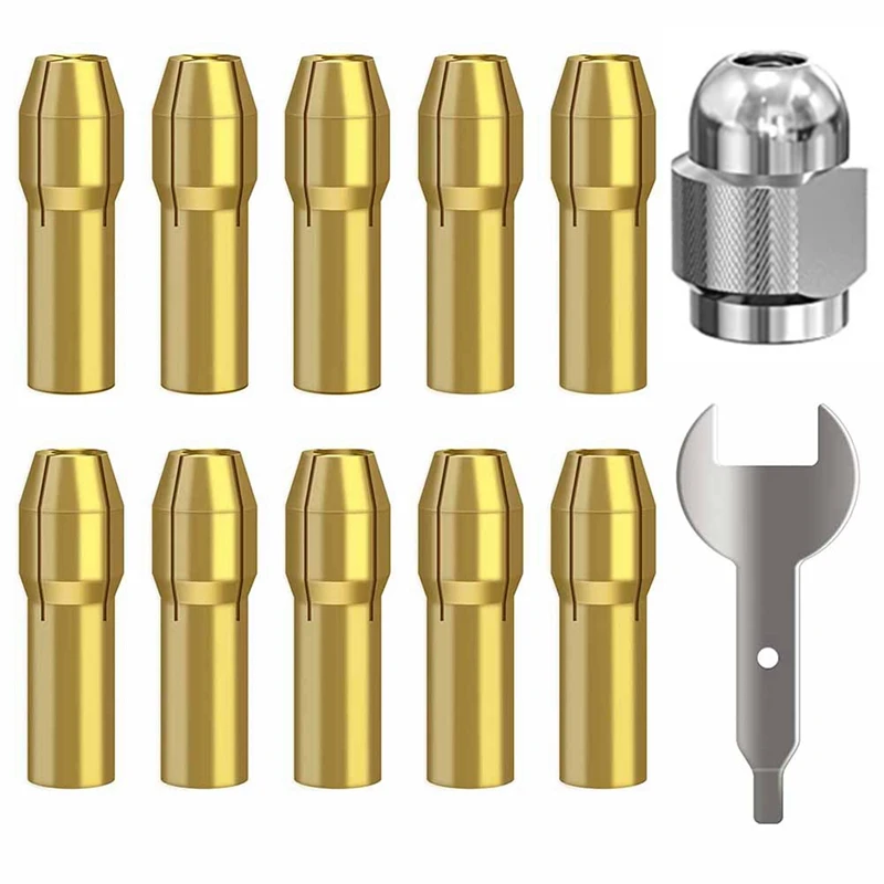 

Quick Change Collets 4485 Brass Rotary Tool Accessories Compatible With For Dremel Collets Of Different Size Collets Nut