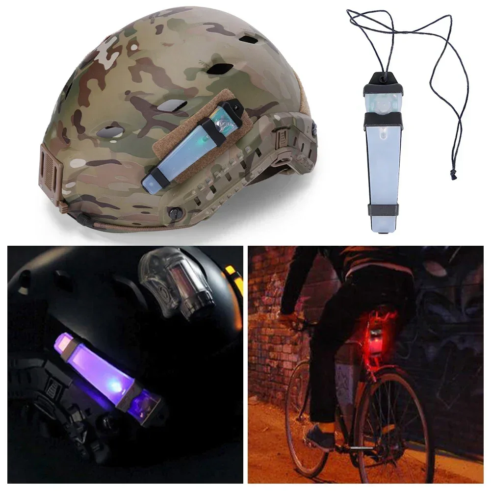 Luz intermitente de seguridad para casco táctico FMA, luz de señal de supervivencia, lámpara impermeable, equipo al aire libre para caza, senderismo y ciclismo, 1 unidad