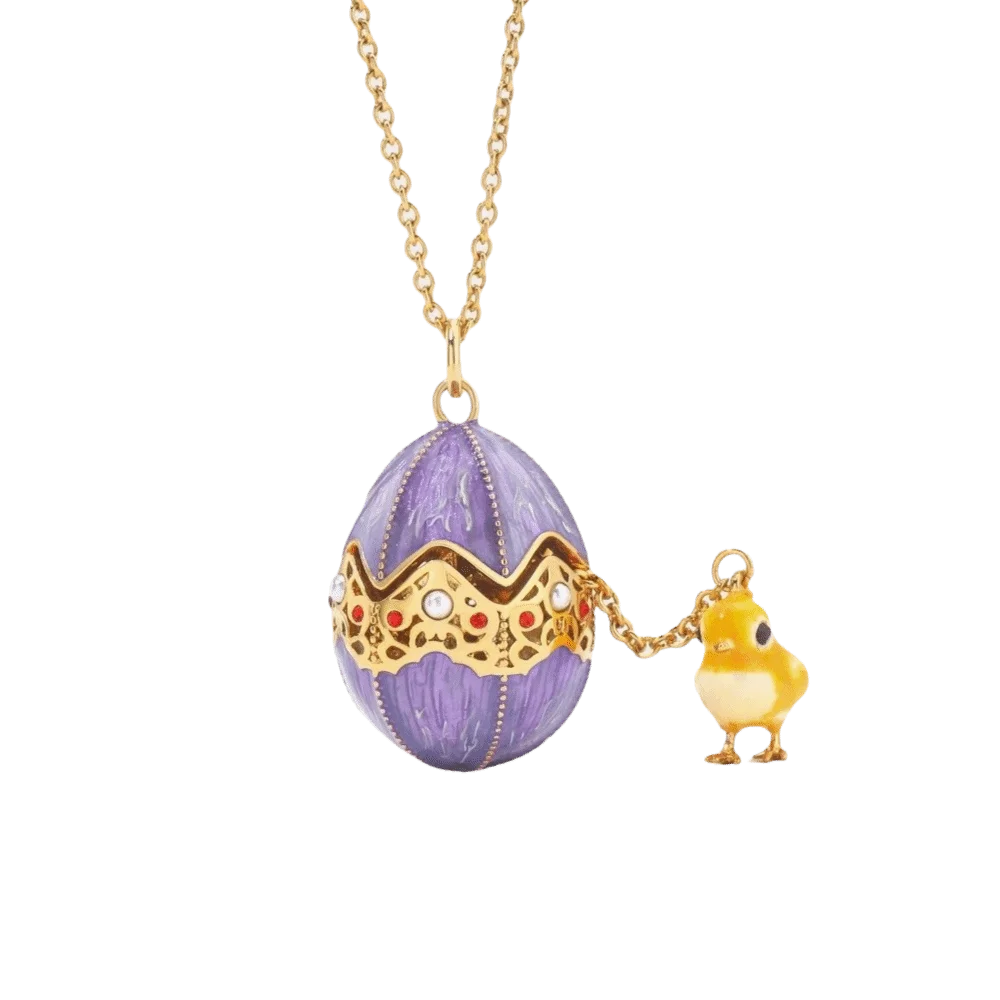 New Fashion Enamel Egg Pendant Necklace Chinese Style Opened Design Easter Egg Necklace Twelve Zodiac Signs Openable Pendant