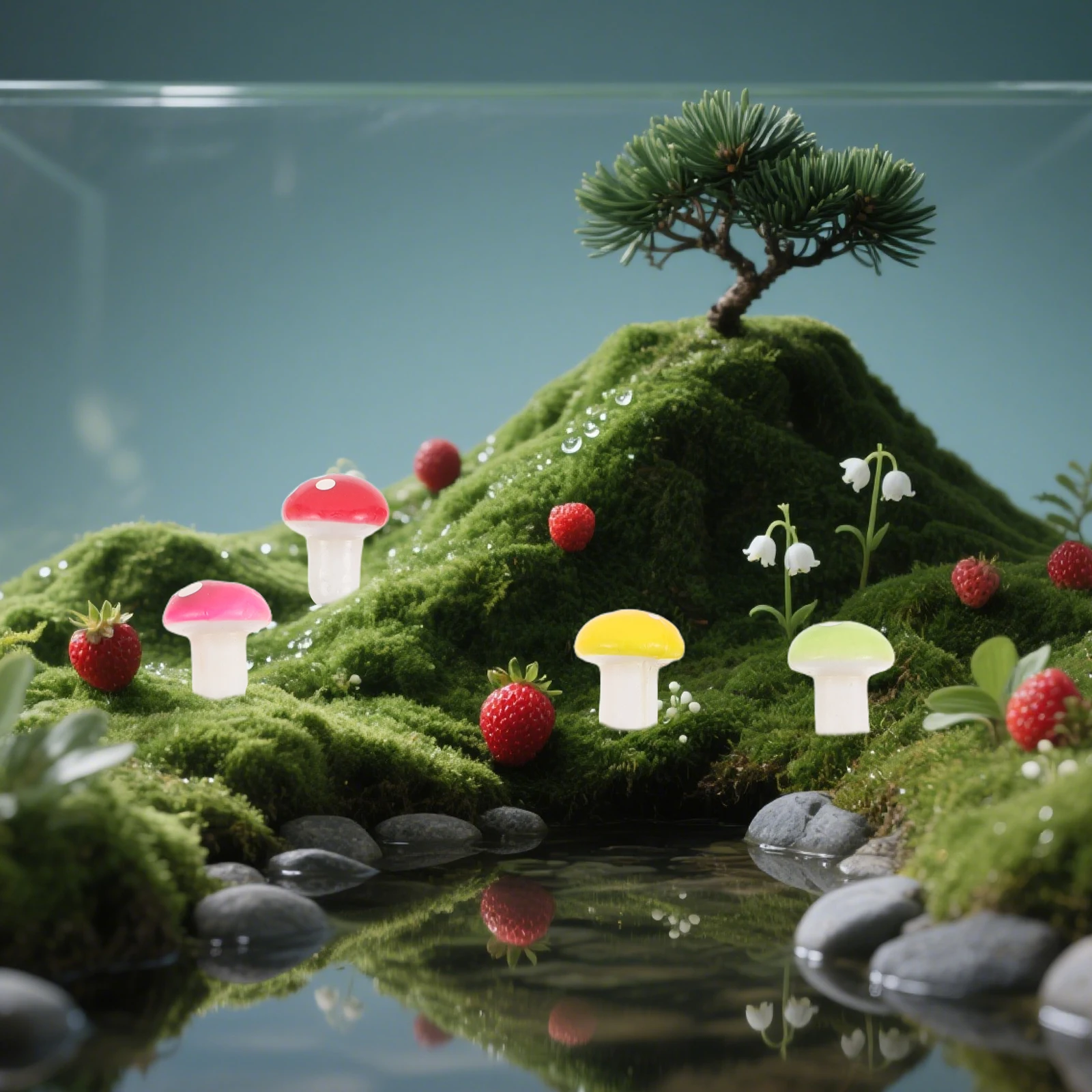 

120 Pcs Micro Landscape Decoration Garden Mushroom Miniature s Ornament Cute Sculpture Crafts