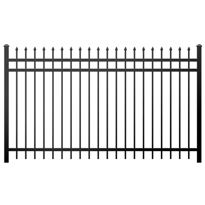 Steel Garden Fence Galvanized Steel Pipe Post and Balustrade Fence 10ft Steel Fence