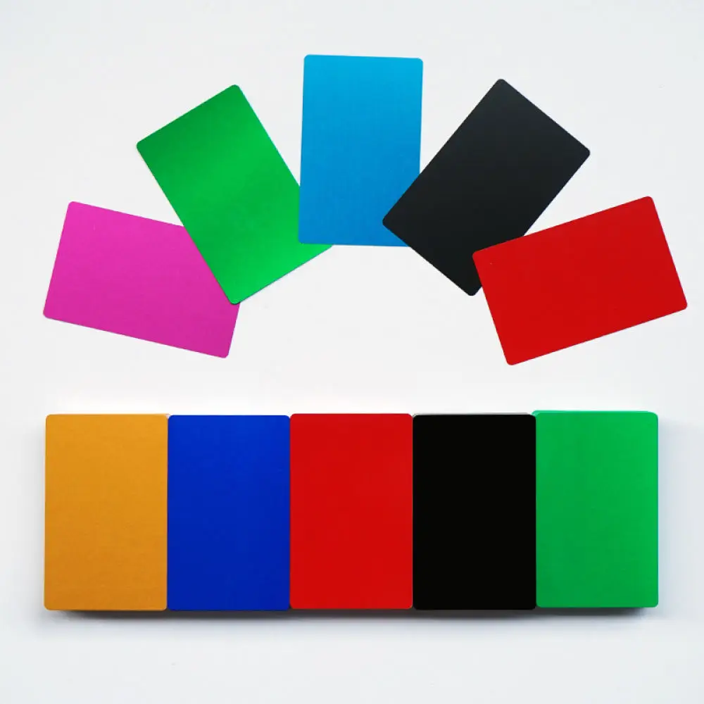 Customizable Metal Visiting Cards Laser Engraving Aluminum Plates Fiber Laser Marking Test Sheets Durable Craft Parts