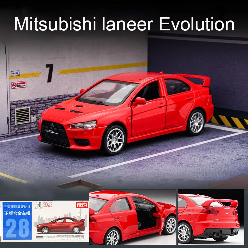 1:41 Mitsubishis JDM Lancer Evolution X lega auto diecast e veicoli giocattolo modello di auto modello in scala in miniatura auto per bambini