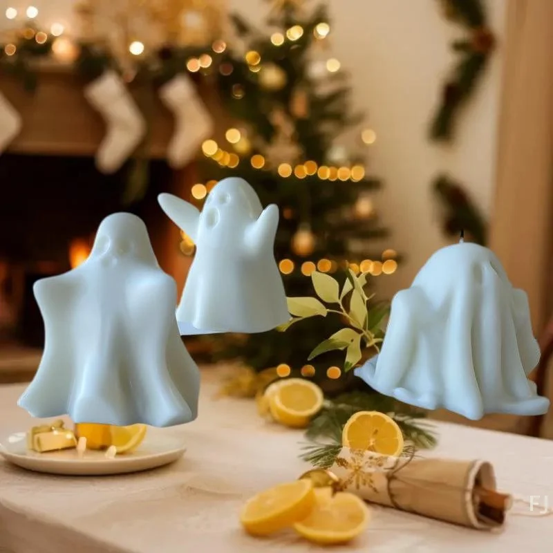 [YU] molde de vela fantasma DIY, vela de aromaterapia, molde de jabón hecho a mano de yeso, herramientas de fundición artesanal epoxi para decoración de Halloween