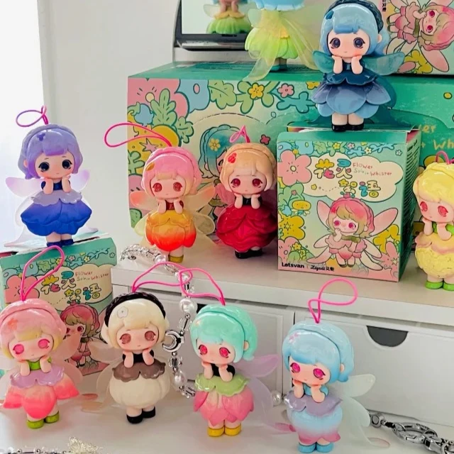 

New Ziyuli Blind Box Flower Spirit Whisper Series Cute Mystery Box Collect Ornaments Kawaii Fairy Keychain Girl Trendy Pendant