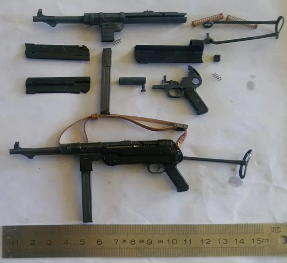 1/6 DID WWII Series Mini Weapon Model Not Real MP40 Clips Sling Toys Model Can't be Fired For 12" Action Figure Fans Collect