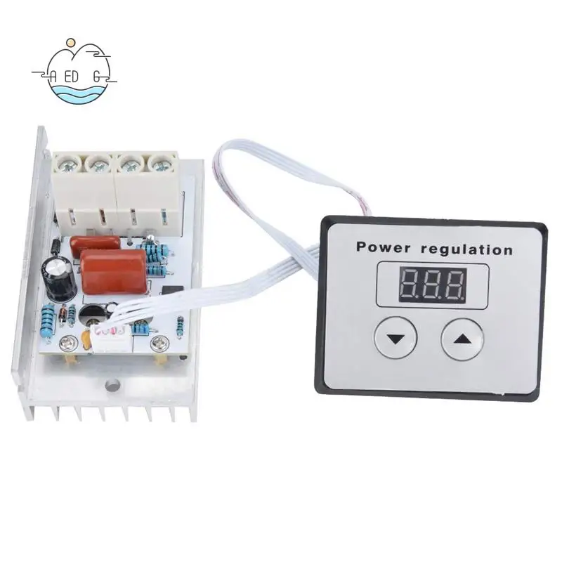 

AED6-цифровой регулятор напряжения, диммер, 10000 Вт SCR, цифровой регулятор напряжения, контроль скорости, диммер, термостат переменного тока 220 В, 80 А