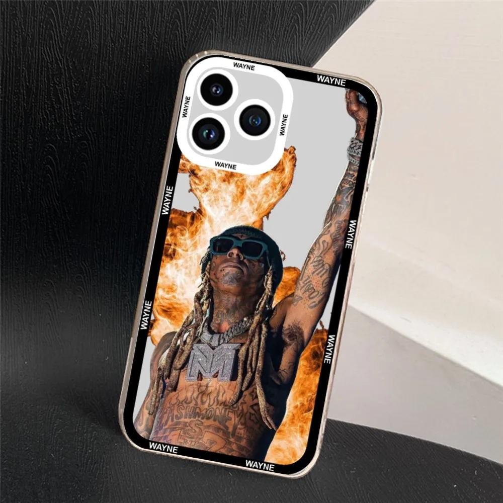 Hip Hop Rapper Lil Wayne Phone Case For iPhone 11 12 Mini 13 14 15 Pro Max Transparent Shell