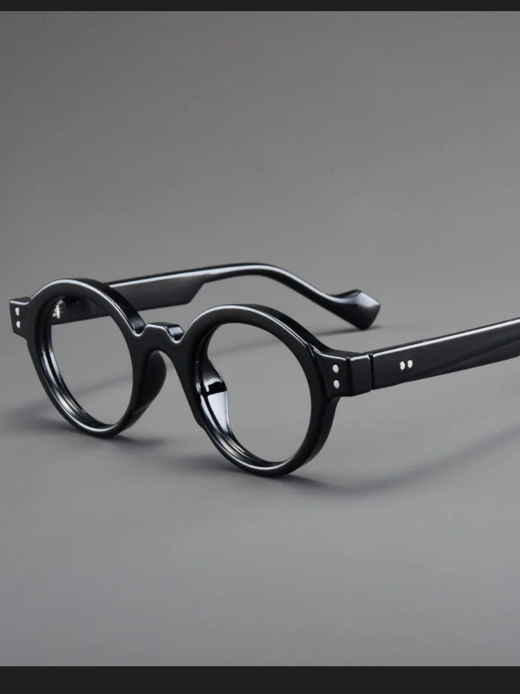 Lunettes de lecture rétro haut de gamme à l'ancienne, monture ronde, anti-lumière bleue, zoom intelligent japonais pour longtemps et proches
