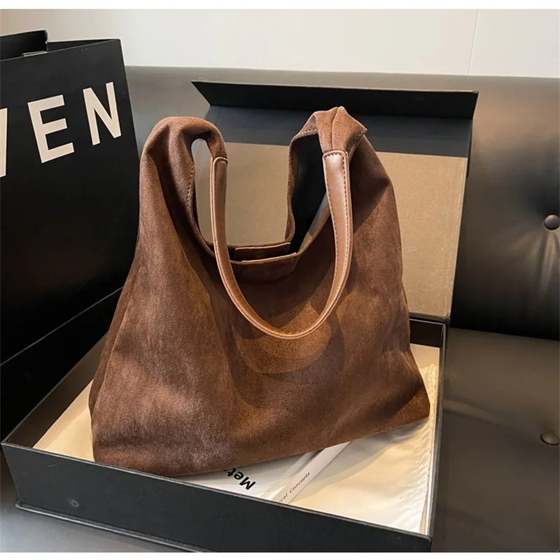

Elegant Microsuede Women's Shoulder Bag Convertible Handbag Purse Top Handle Tote 2-Way Casual Chic Day-to-Night Accessory