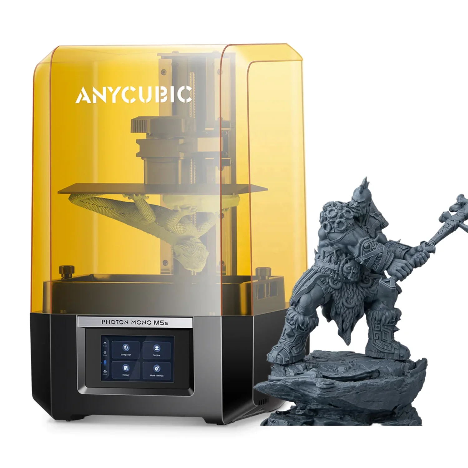 

Anycubic готов отправить Photon Mono M5s 12K 19-микрон X Точность 3X Высокая скорость печати выравнивание смолы LCD 3D принтер