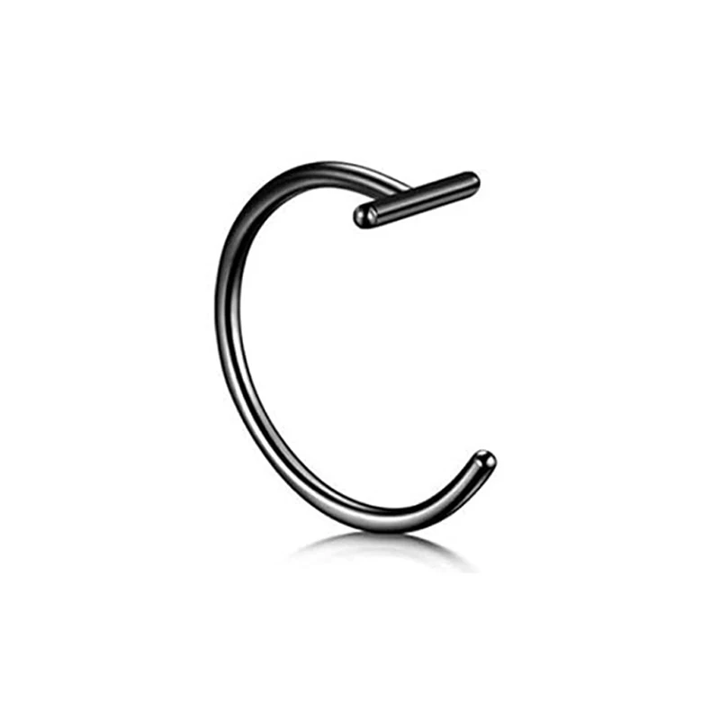 Nuovo Punk 8/10mm anelli per labbra in acciaio al titanio Clip per polsino su falso Labret Piercing Ear naso cerchi Unisex donne setto gioielli per